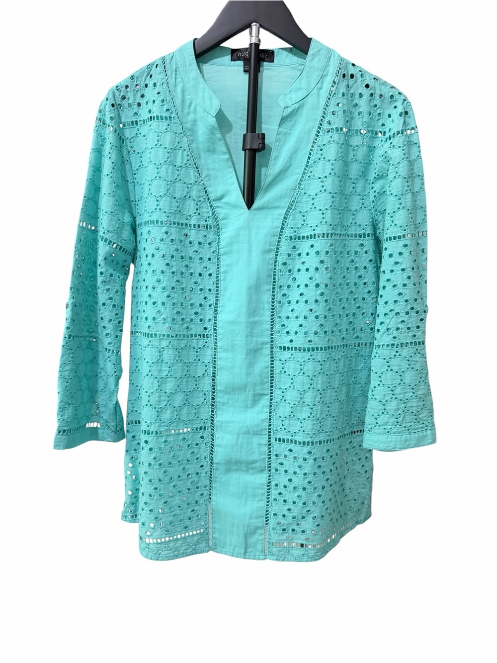 August Silk Eyelet Blouse